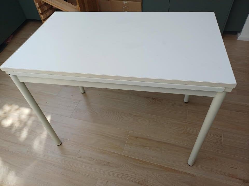 Table blanche extensible, Maison & Meubles, Enlèvement, Utilisé