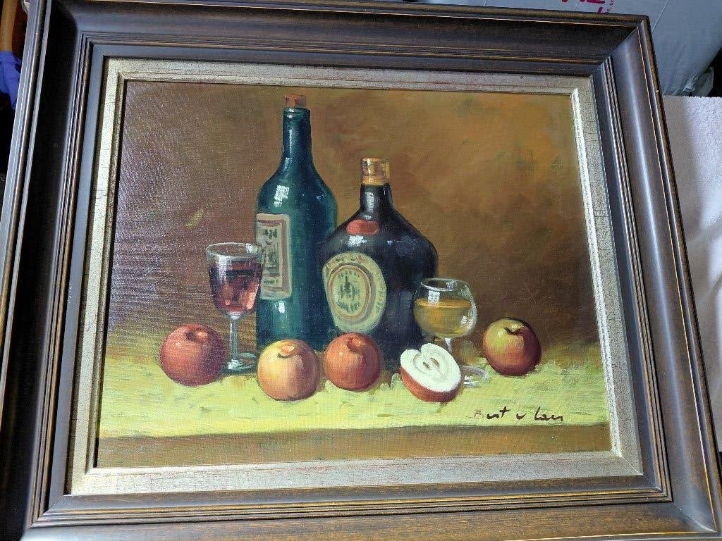 tableau  , nature morte, Peinture à l'huile, Enlèvement, Signé, Nature morte