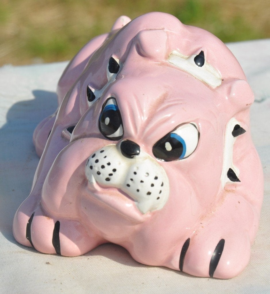 tirelire en faience bouledogue, Collections, Tirelires, Enlèvement ou Envoi, Utilisé, Pierre, Poterie ou Céramique, Animal
