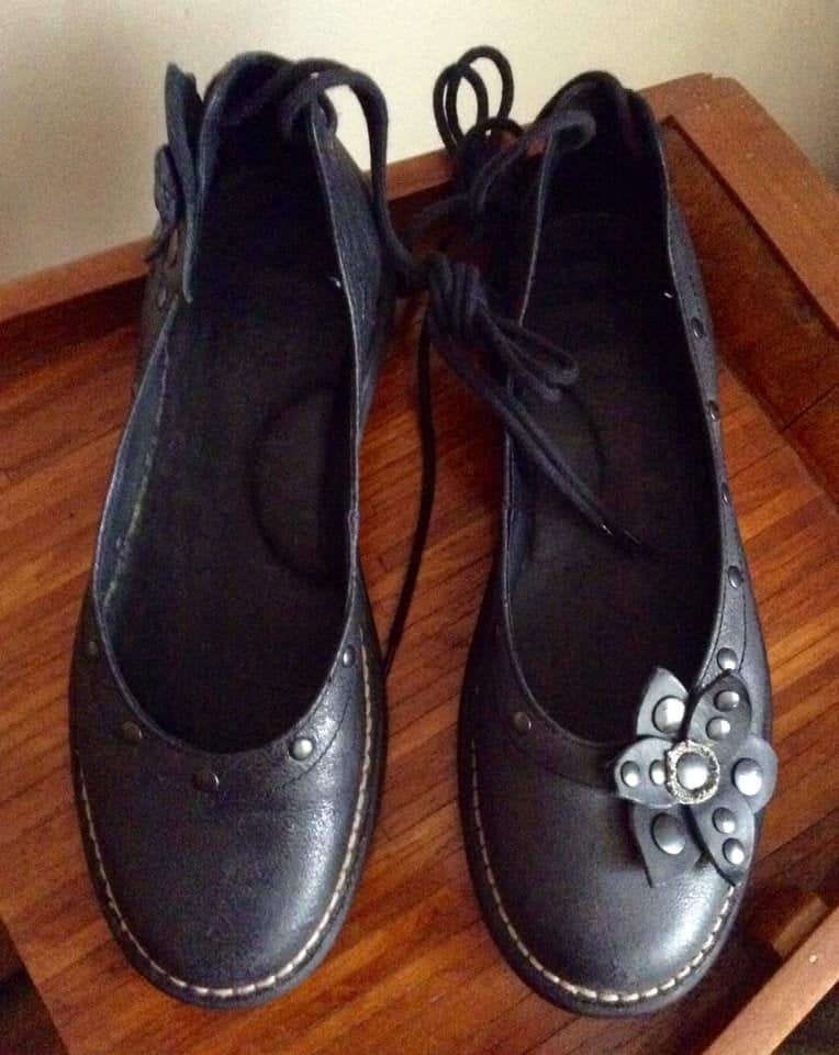 Kickers leren ballerina's — P.39 (liever maat 38), Kleding | Dames, Zwart, Zo goed als nieuw, Kickers, Ballerina's