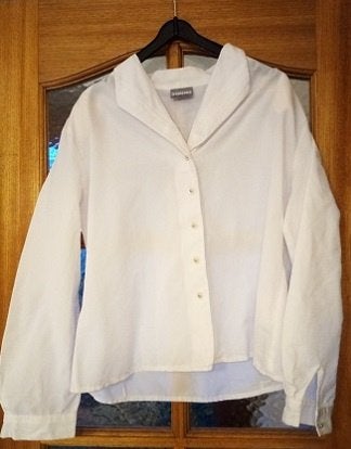 TBE chemisiers 38/40 blanc 3 suisses bleu Canda7€/p ou 12€/2, Kleding | Dames, Ophalen of Verzenden, Zo goed als nieuw, Maat 38/40 (M)