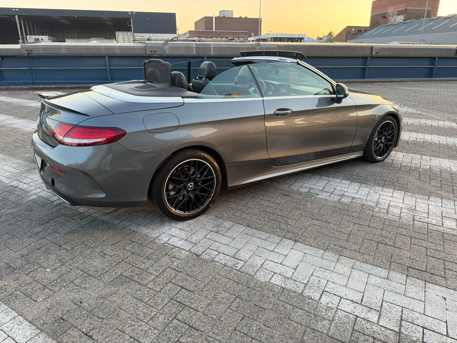 Mercedes C klasse 220d cabrio, Autos, Cuir, Argent ou Gris, Achat, Euro 6