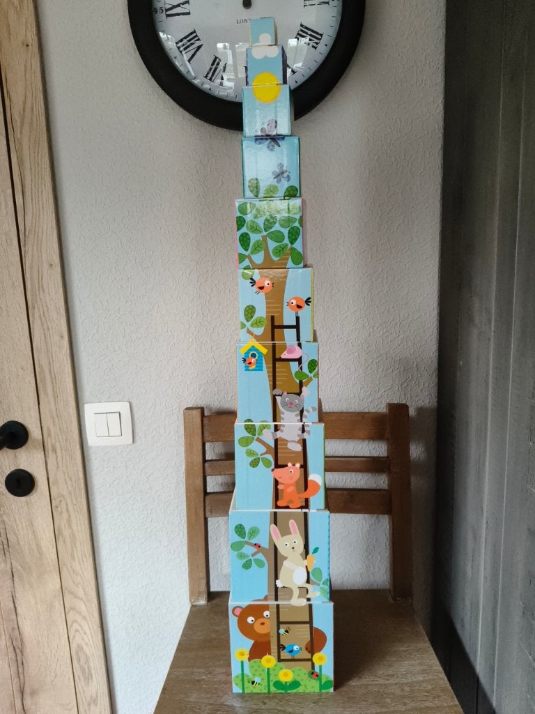 Goula stapelblokken / cubes empilables - zeer goede staat, Ophalen of Verzenden, Zo goed als nieuw, Bouwen