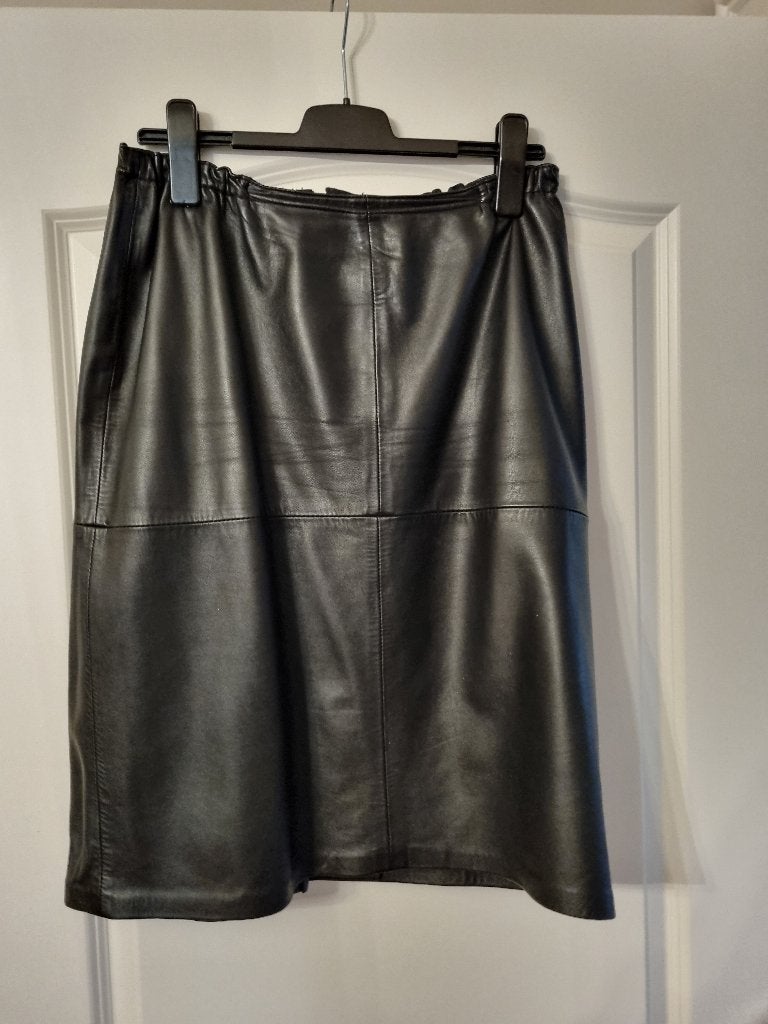 Lederer Rok te KOOP, Kleding | Dames, Rokken, Ophalen, Zwart, Maat 46/48 (XL) of groter, Zo goed als nieuw