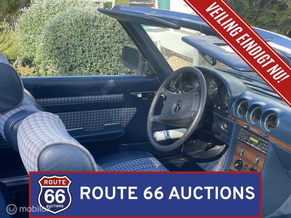 Mercedes-Benz 280 SL | 1982 | Route 66 Auctions, Auto's, Mercedes-Benz, Gebruikt, Zwart, Bedrijf, Handgeschakeld