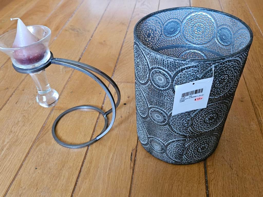 2 mooie kaarsenhouders/windlichten in nieuwe staat, Huis en Inrichting, Woonaccessoires | Kandelaars en Kaarsen, Ophalen