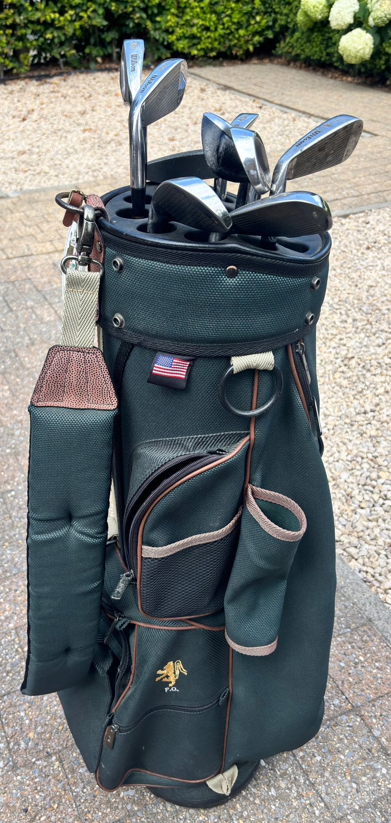 Golftas met golfclubs, Sport en Fitness, Golf, Ophalen, Gebruikt
