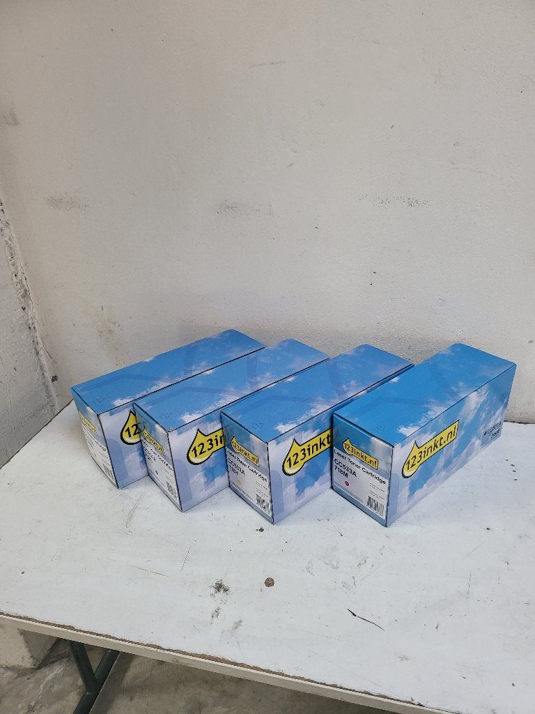 Toner Canon 718BK, 718C, 718M, 718Y (Volledige set) 123inkt, Informatique & Logiciels, Enlèvement ou Envoi, Neuf, Toner, 123inkt