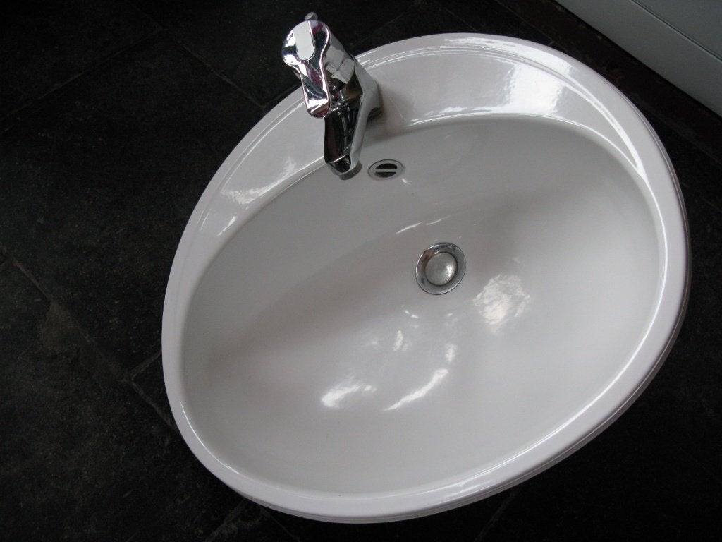 sanitair : lavabo met aansluiting, Ophalen of Verzenden, Gebruikt, Wastafel