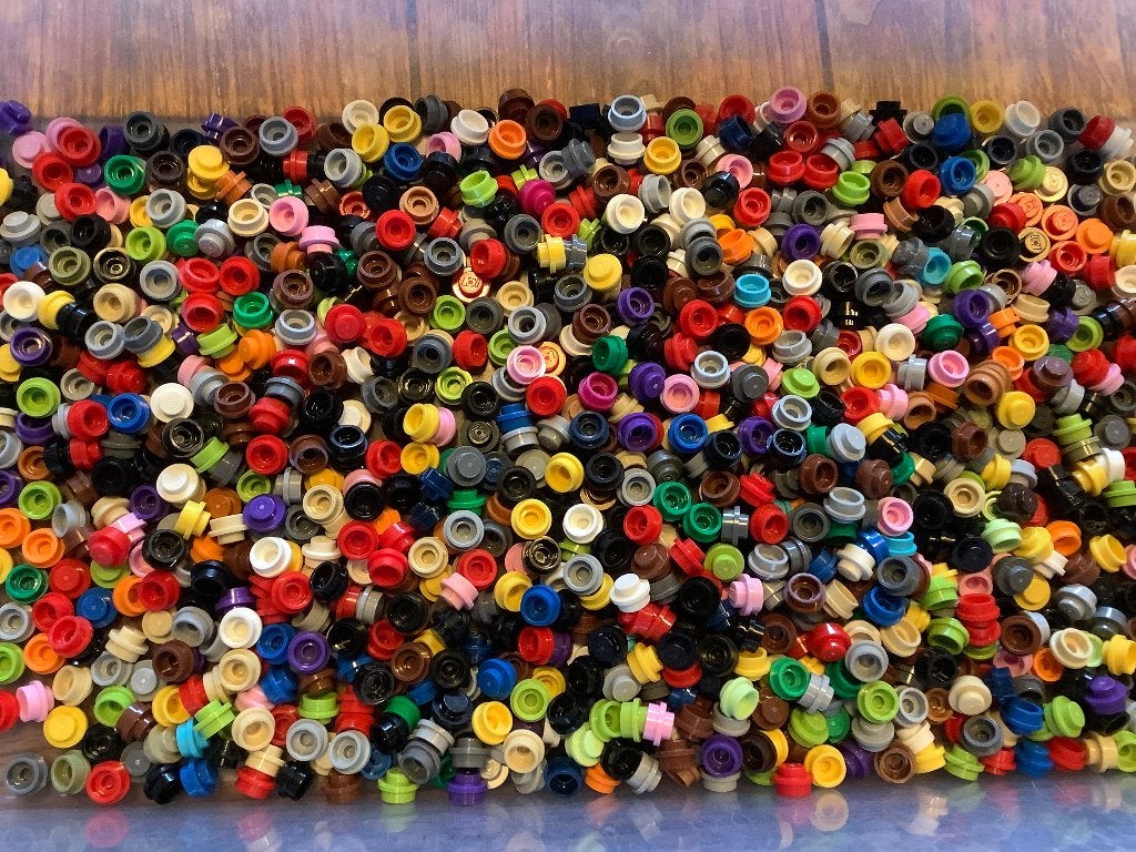 Lego plaatjes 1x1 rond 1000 stuks / 325-10-2, Ophalen of Verzenden, Zo goed als nieuw, Losse stenen, Lego