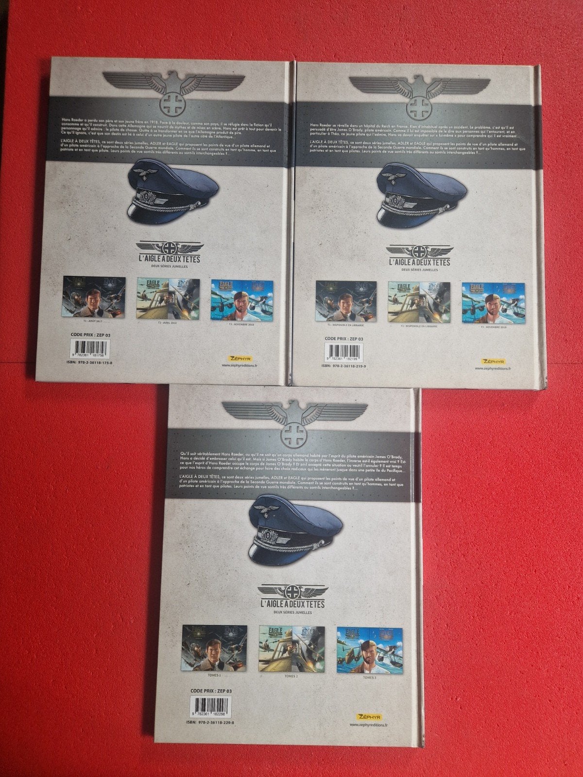 lot de 3 bd adler l aigle à deux têtes 1 à 3,EO, Livres, Enlèvement ou Envoi