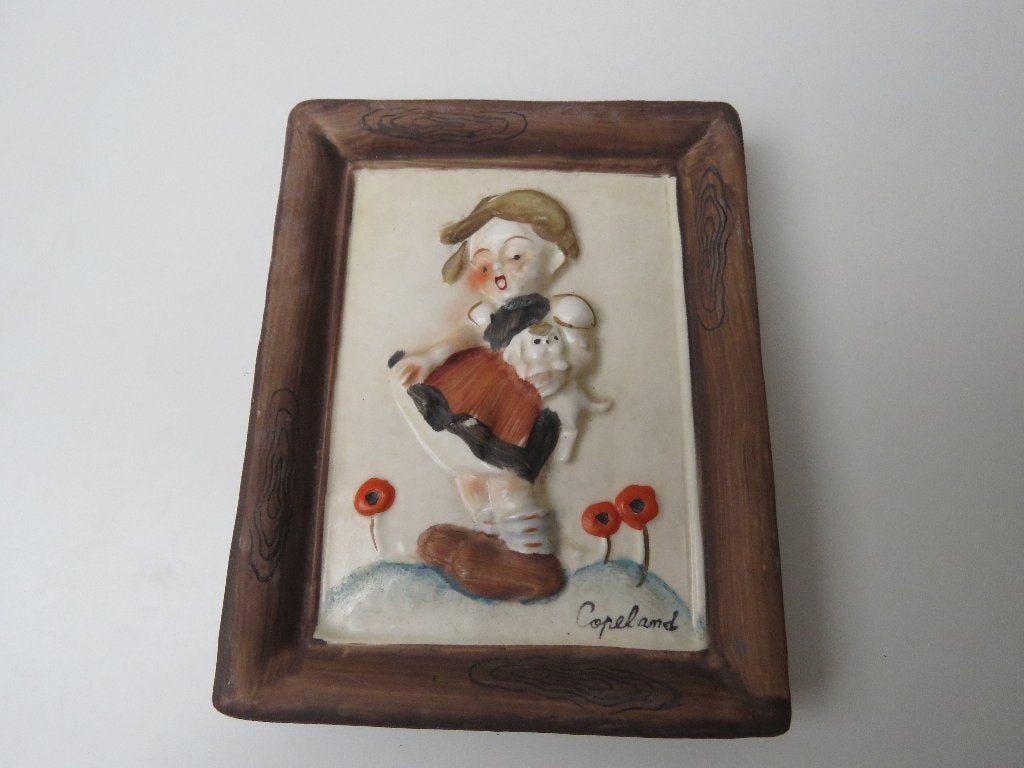 Kader Ofriart Copeland fille avec chien des années 40-50, Antiquités & Art, Enlèvement ou Envoi