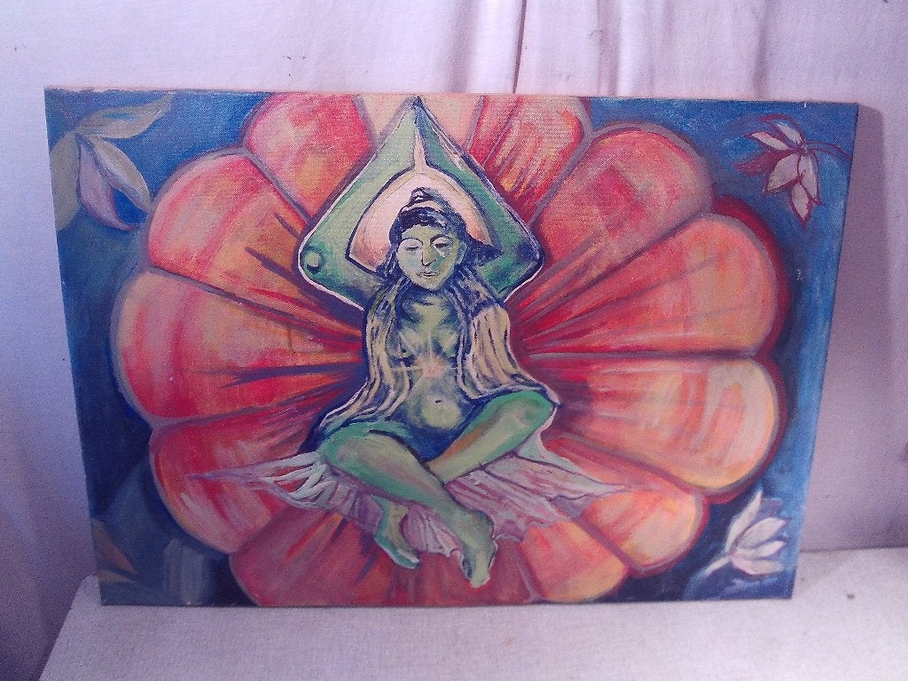 Mooi Modern Geschilderd Werk 'In Trance' - 70x50, Antiek en Kunst, Kunst | Schilderijen | Modern, Ophalen of Verzenden