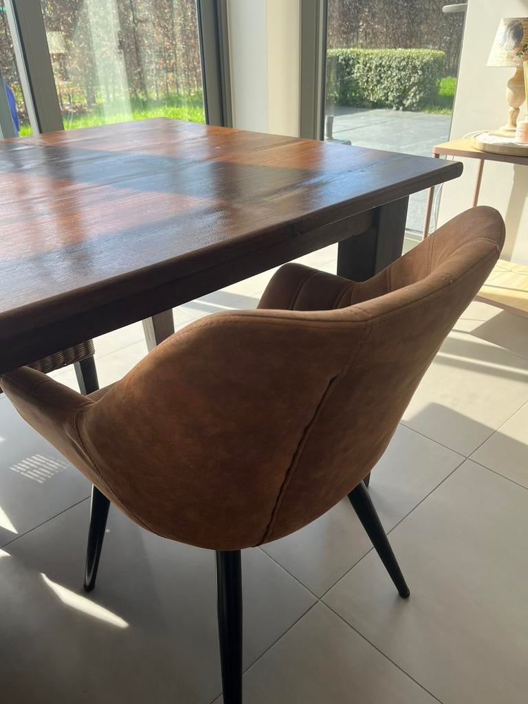 Volhouten merbau eettafel, Maison & Meubles, Tables | Tables à manger, Comme neuf, Enlèvement