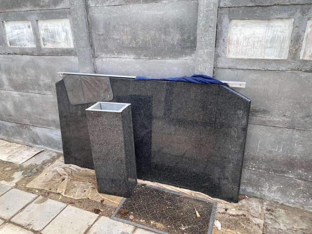 Granite tafel, Tuin en Terras, Ophalen, Zo goed als nieuw