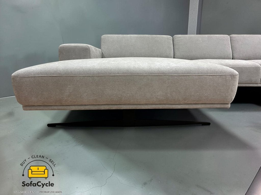 Chaise d'angle grise Amalfi avec appui-tête, angle R, Neuf, Enlèvement ou Envoi, SofaCycle VOF, Zonnestraat 223-229, 9600 Ronse, België