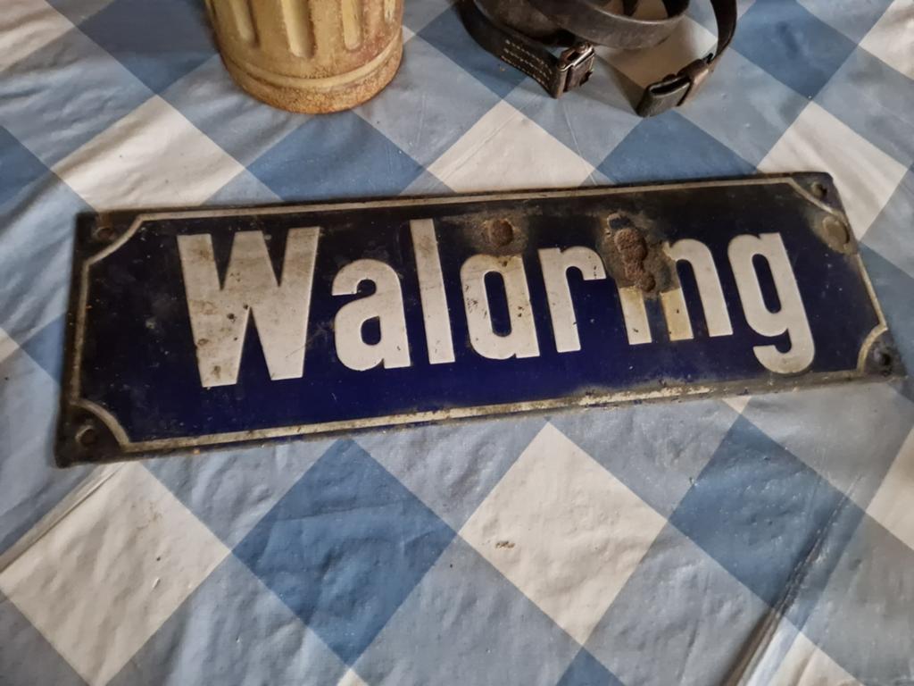 Origineel Email Bord 48 cm op 15 cm, Verzamelen, Militaria | Algemeen, Ophalen of Verzenden