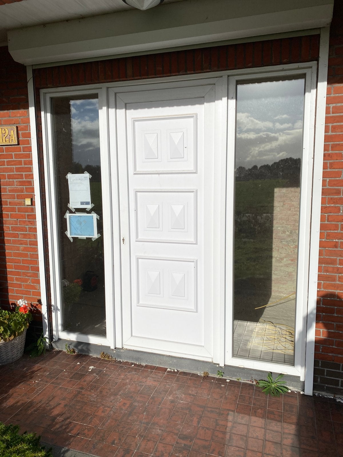 Voordeur pvc dubbel glas, Doe-het-zelf en Bouw, Ophalen, Gebruikt, Glas