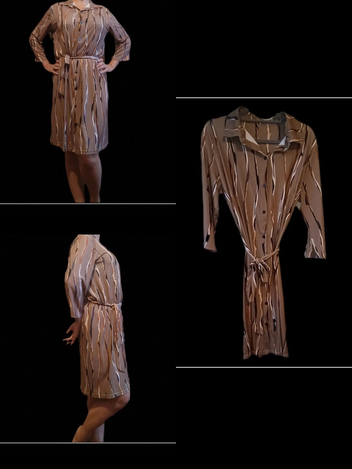 jurk, Kleding | Dames, Jurken, Maat 38/40 (M), Bruin, Ophalen of Verzenden, Onbekend