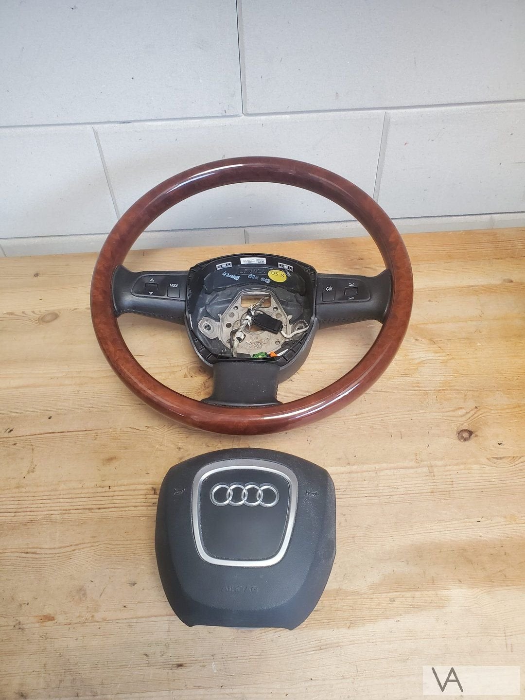 Audi A6 4f 2004 - 2011 houten stuur met airbag 4f0419091AR, Gebruikt, -, -, -