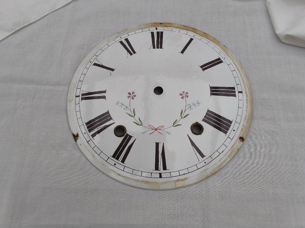 Oude email wijzerplaat voor comtoise  diameter 25 cm, Enlèvement ou Envoi