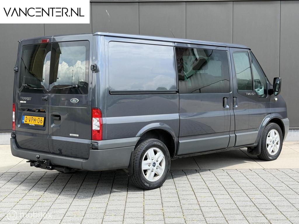 Ford Transit 260S 2.2 TDCI DC Airco Trekhaak Dubbele Cabine, Auto's, Voorwielaandrijving, Stof, Gebruikt, Zwart