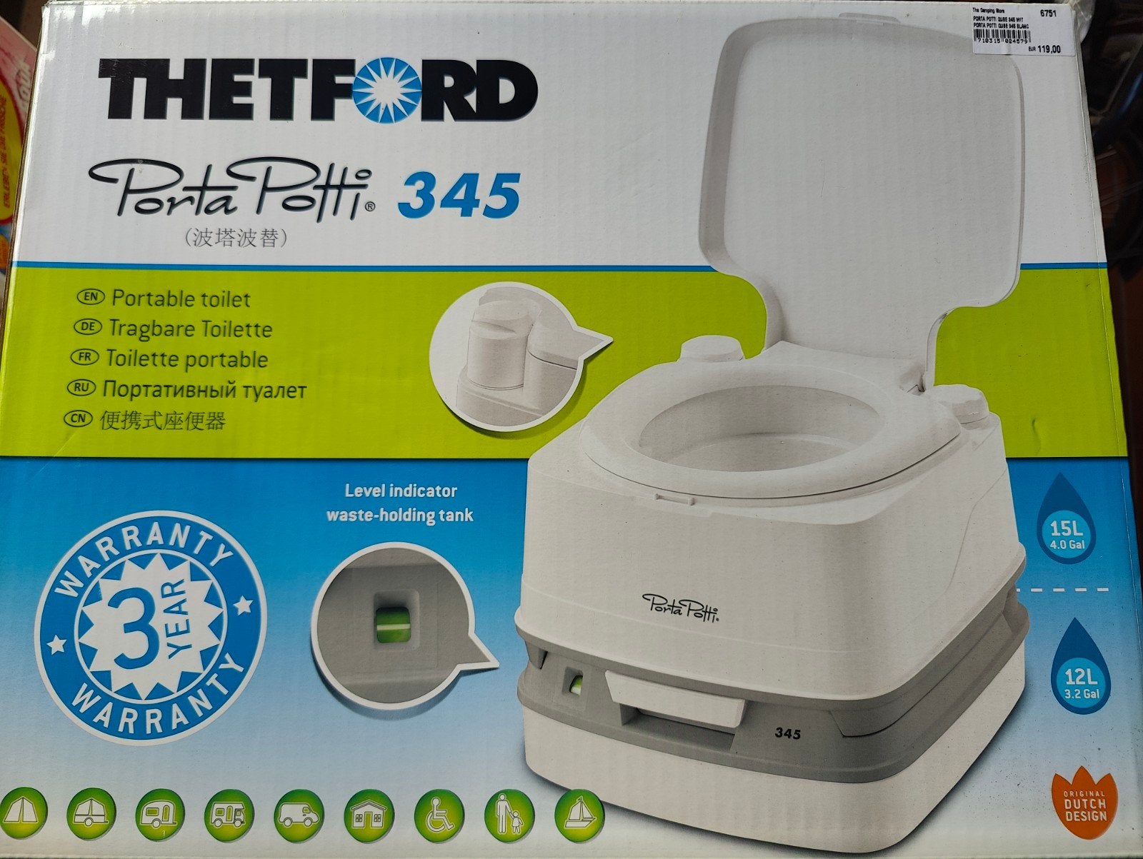 Porta Potti 346 (neuf dans sa boîte non ouverte), Caravanes & Camping, Enlèvement, Neuf