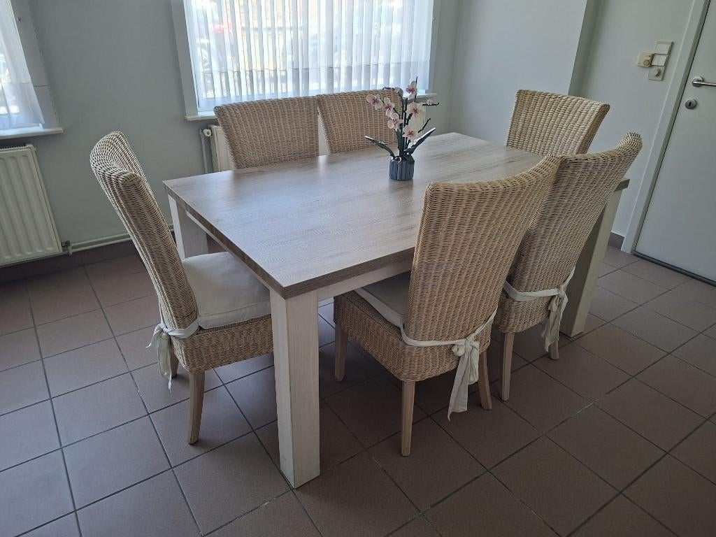 Eetkamer landelijke stijl, Ophalen, Gebruikt, Landelijk, 6 tot 8 stoelen