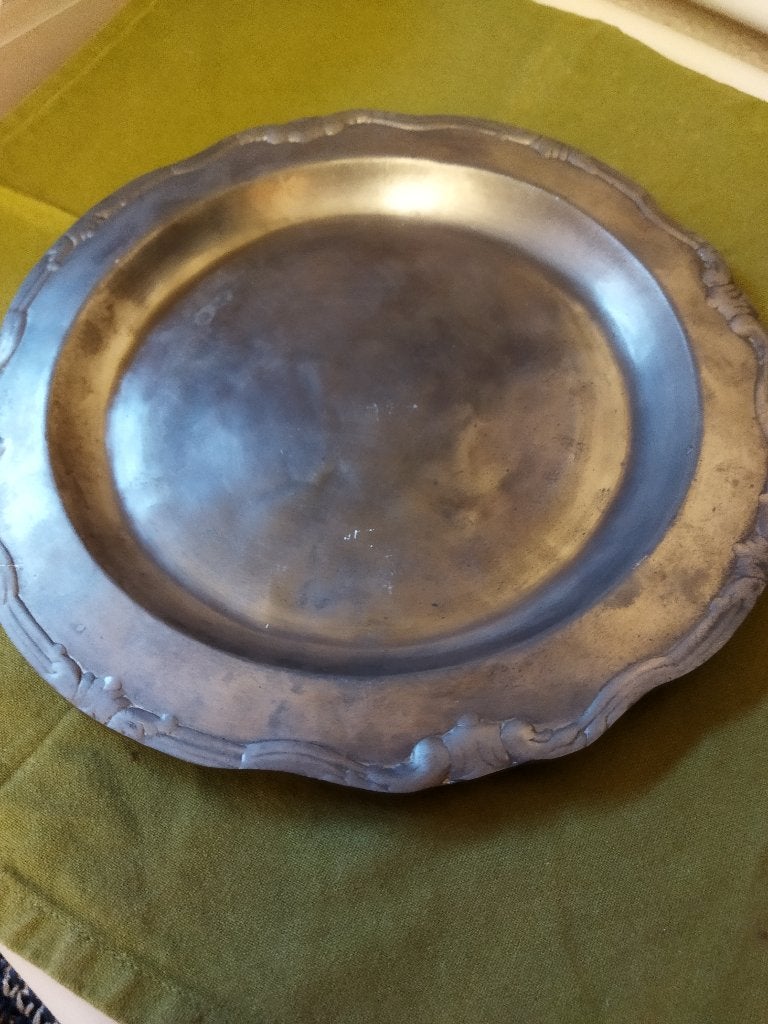 assiette en étain vintage, Enlèvement ou Envoi