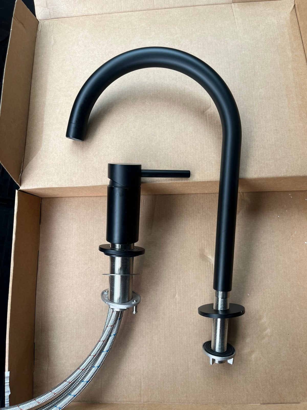 2 gats lavabo/keukenkraan zwart, Ophalen, Zo goed als nieuw, Koper, Wastafel