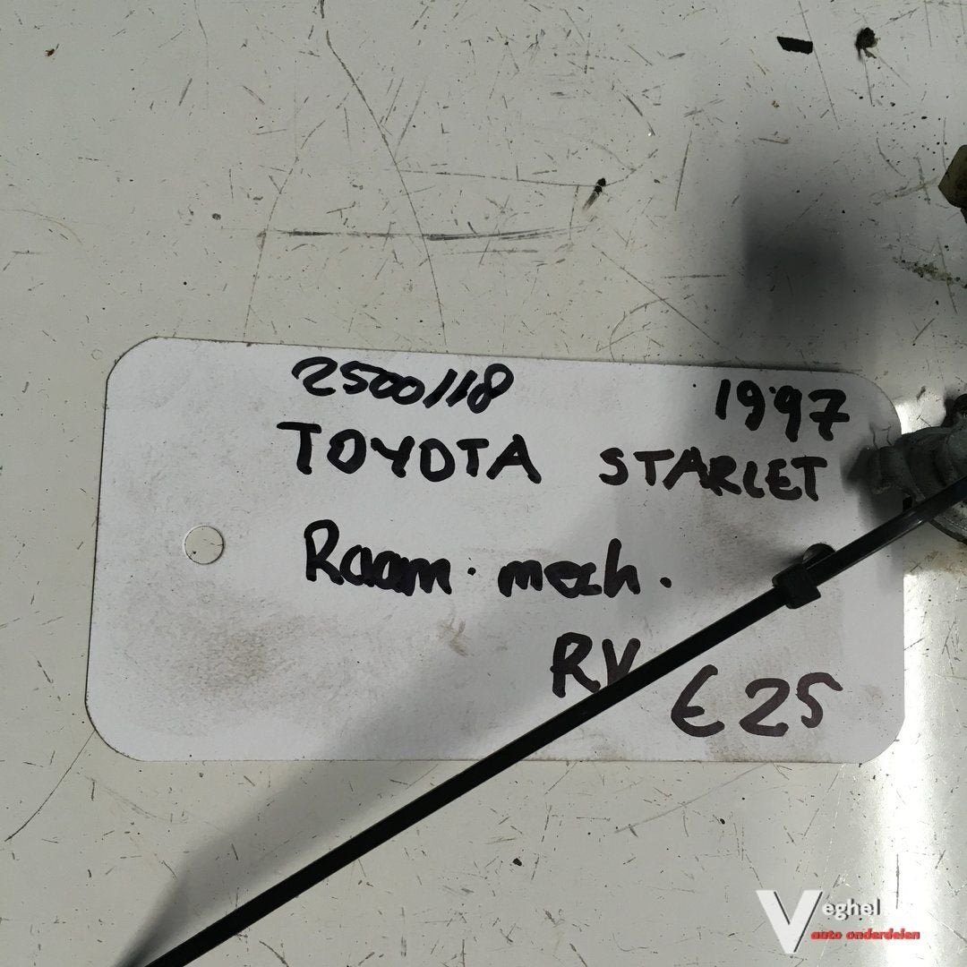 Toyota Starlet 1997 2500118 Raammechanisme Rechtsvoor, Gebruikt, -, -, Ophalen of Verzenden