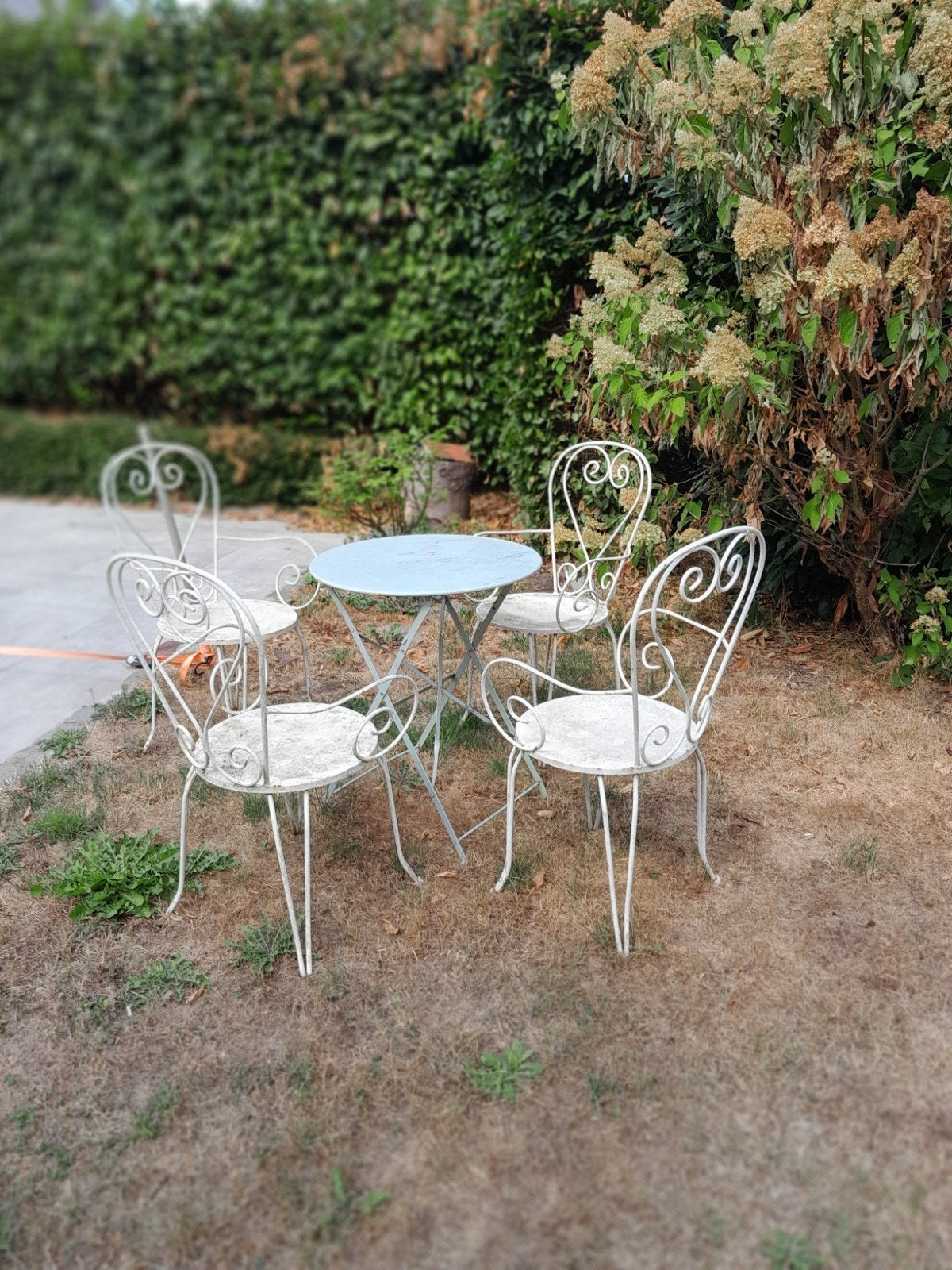 chaises de jardin anciennes, Métal, Empilable
