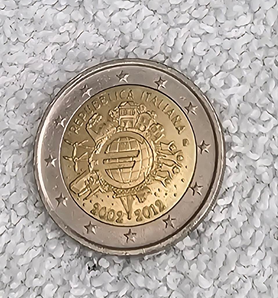 Pièce italienne commémorative de 2 euros (10 y euro 2012), Timbres & Monnaies, Enlèvement ou Envoi, Italie, 2 euros