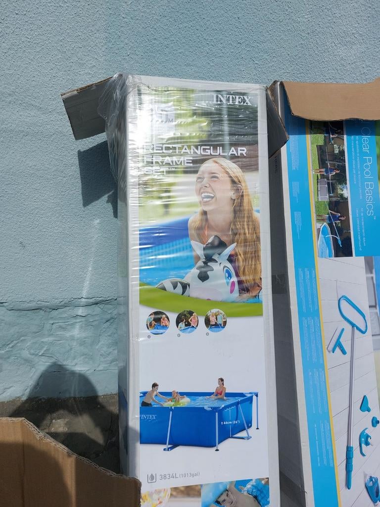 Intex zwembad + toebehoren, Tuin en Terras, Ophalen