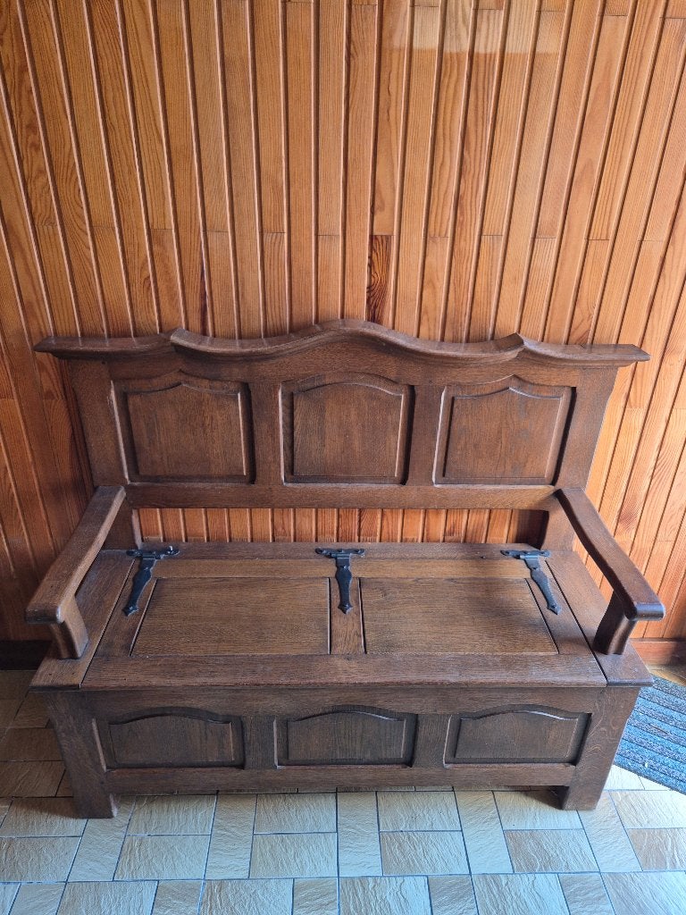 Houten bank voor binnen, Ophalen, Zo goed als nieuw, Hout, Rustiek