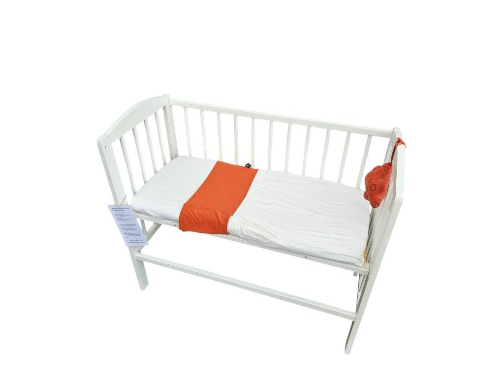 Houten co-sleeper met NUNKI-lakentje, Kinderen en Baby's, Ophalen, Zo goed als nieuw, Overige typen