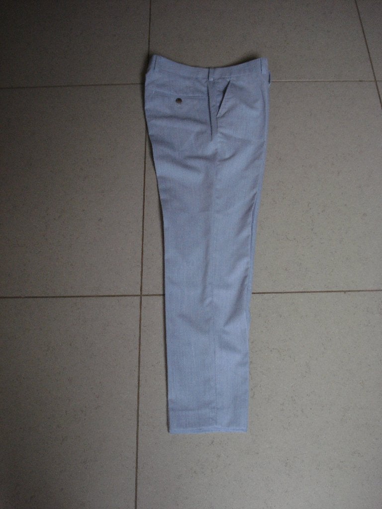 WE blauwe geklede broek, heren/jongens. mt 44, Kleding | Heren, Broeken en Pantalons, WE, Blauw, Ophalen of Verzenden, Gedragen