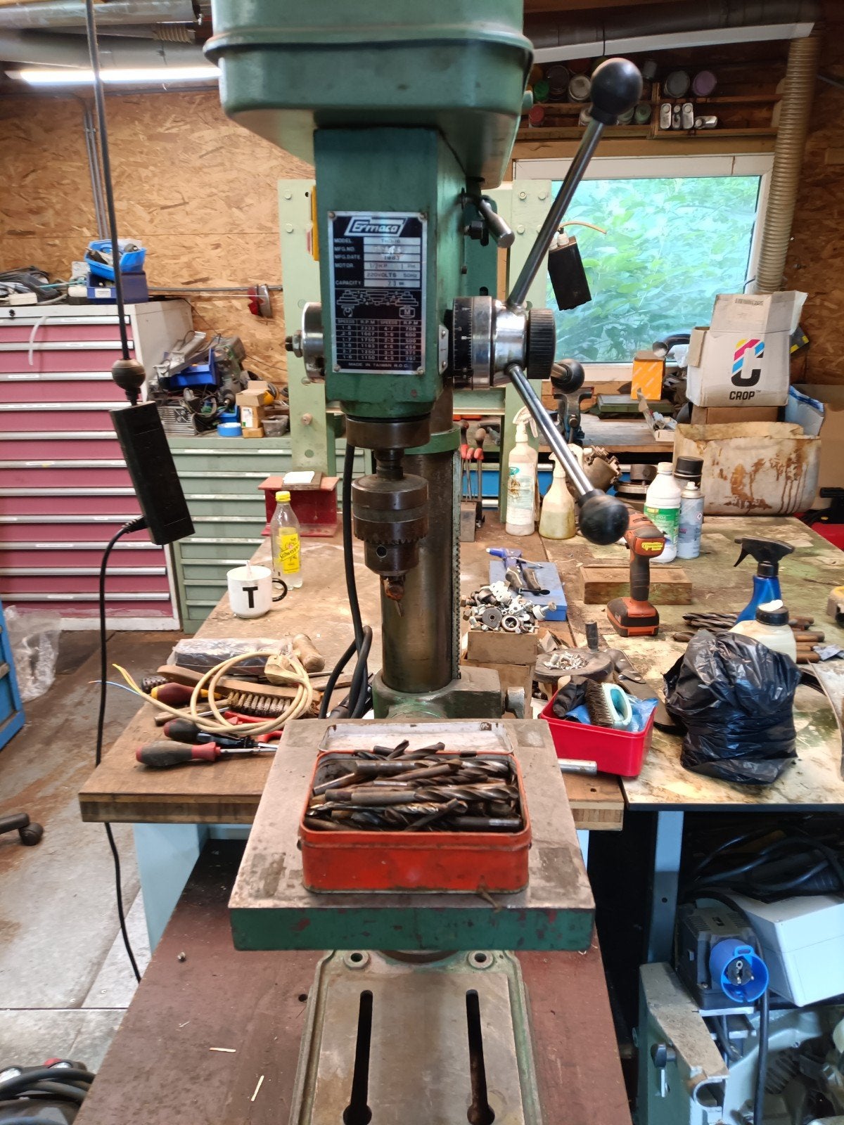 industriële kolomboormachine 220 v max 23mm, Ophalen, Boormachine