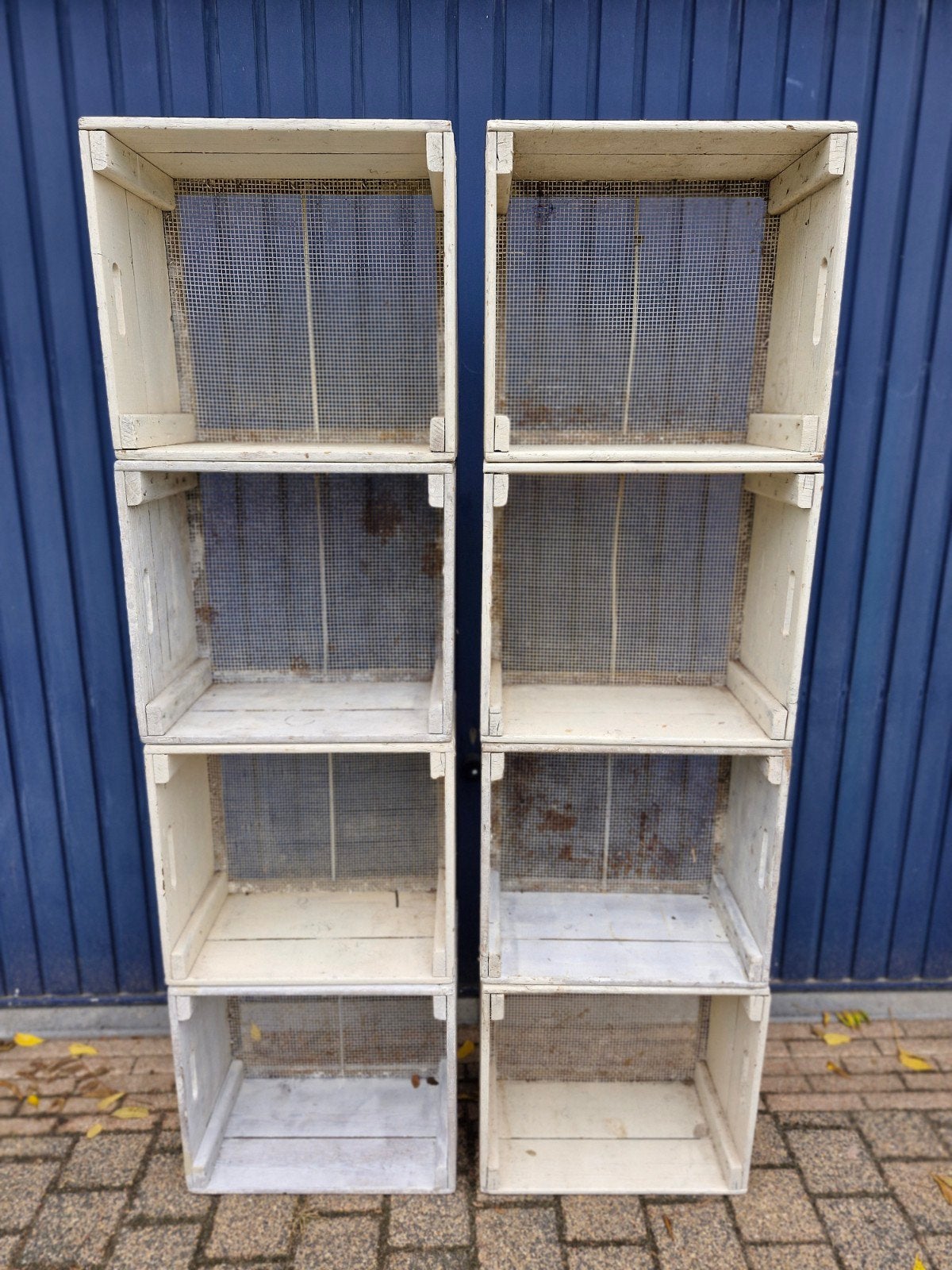8x vintage houten kratten met gaas - Decoratie & Opslag, Doe-het-zelf en Bouw, Ophalen, Gebruikt, Minder dan 50 cm, Minder dan 40 cm