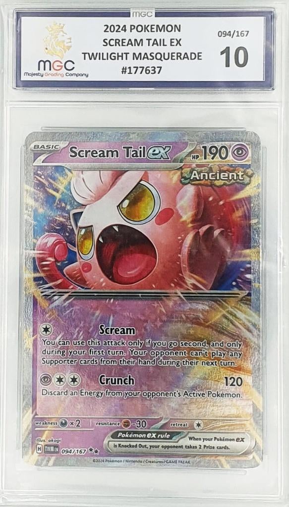 2024 Pokemon - Scream Tail Ex - Twilight Masquerade - 10, Hobby en Vrije tijd, Verzamelkaartspellen | Pokémon, Nieuw, Losse kaart