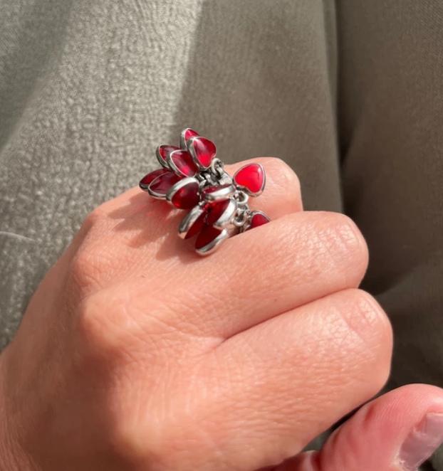 Swatch Love Explosion ring maat 6, Handtassen en Accessoires, Ringen, IJzer of Staal, Ophalen of Verzenden, Dame, Rood