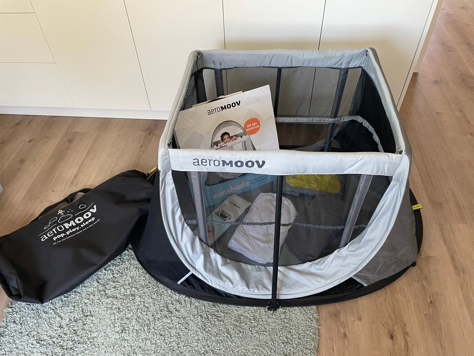 Aeromoov reisbedje, Kinderen en Baby's, Babywiegjes en Ledikanten, Ophalen, Zo goed als nieuw, Reisbedje