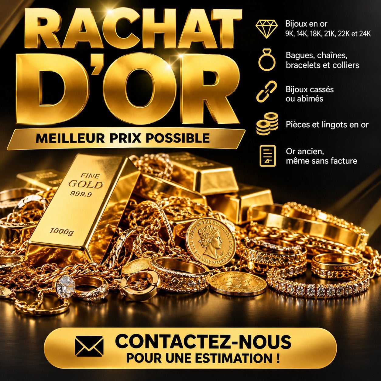 ✅ Rachat d’Or | Achat Or 18K 22K 24K – Meilleur Prix ✅, Enlèvement