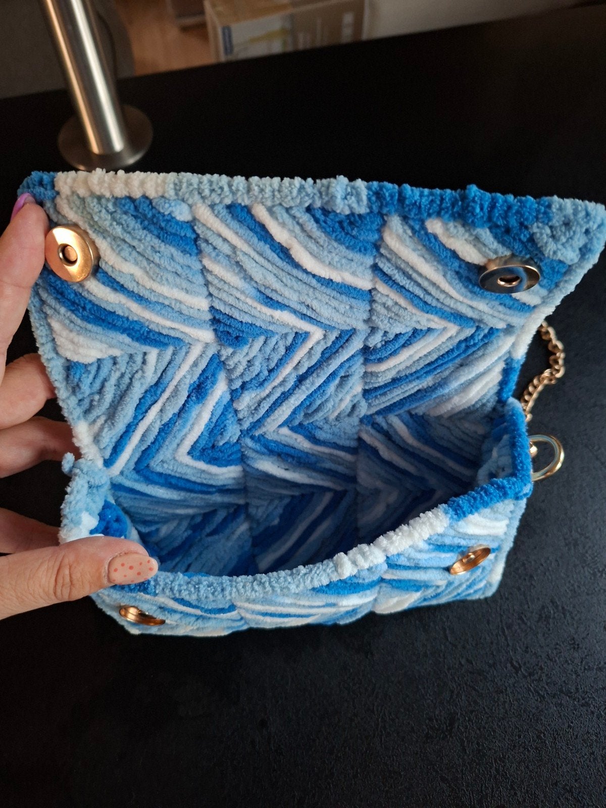 Handtas handgemaakt, Ophalen of Verzenden, Nieuw, Blauw, Overige merken