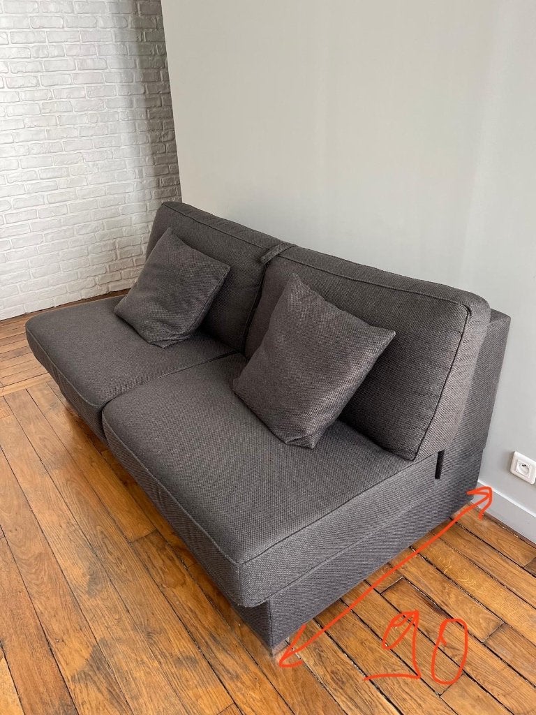 Canapé-lit confortable pour 2 personnes, Maison & Meubles, Gris, Queen size, Enlèvement, Utilisé