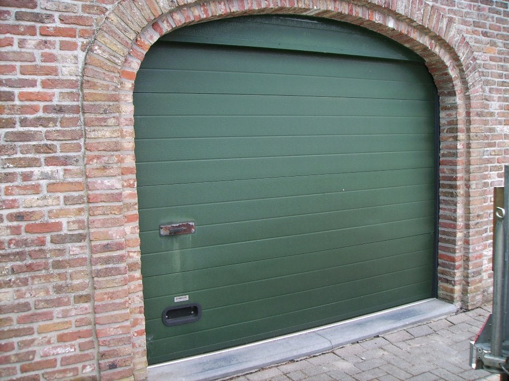 sectionale poort met motor, Doe-het-zelf en Bouw, Ophalen, Gebruikt