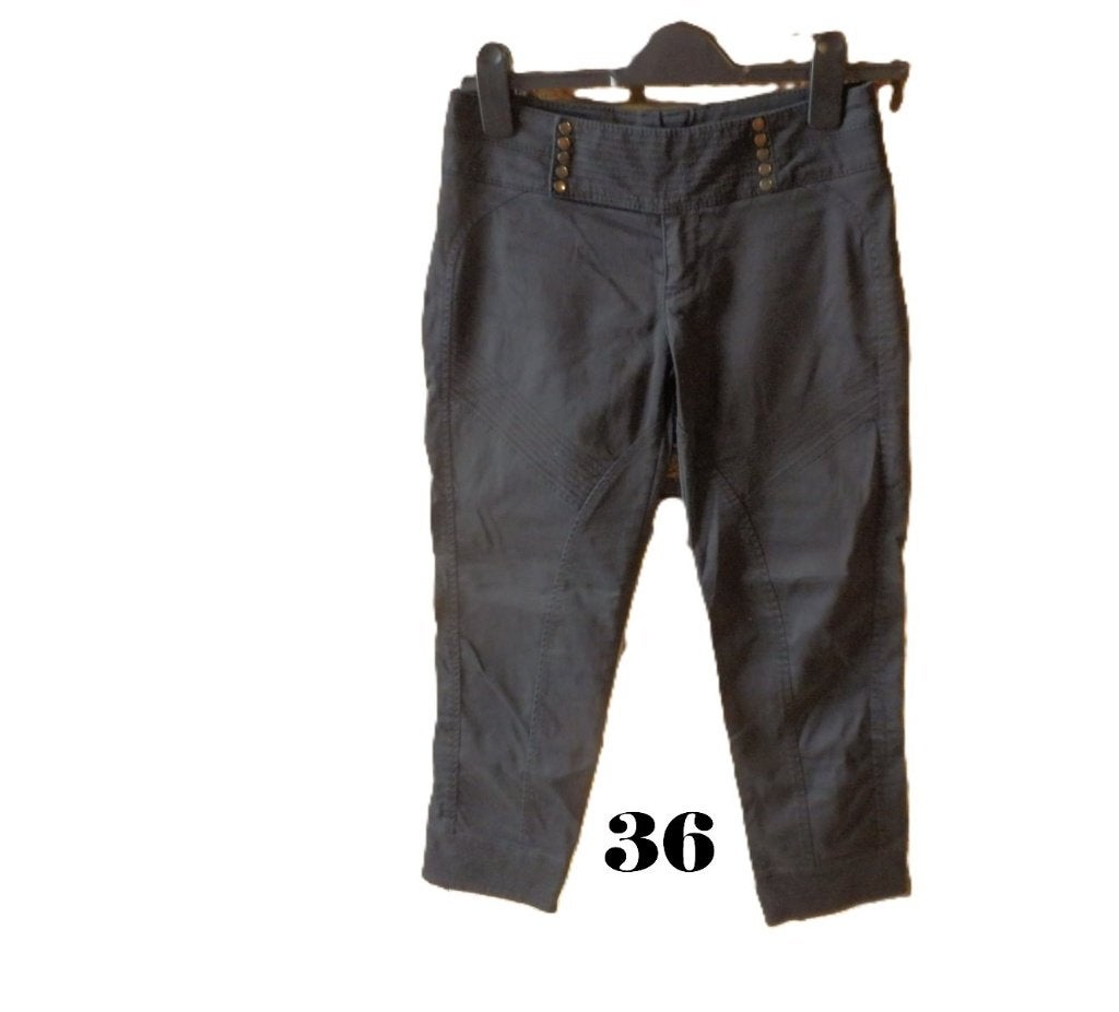 (48) -pantalon femme t.36 noir -, Enlèvement ou Envoi, Taille 36 (S), Comme neuf, Longs