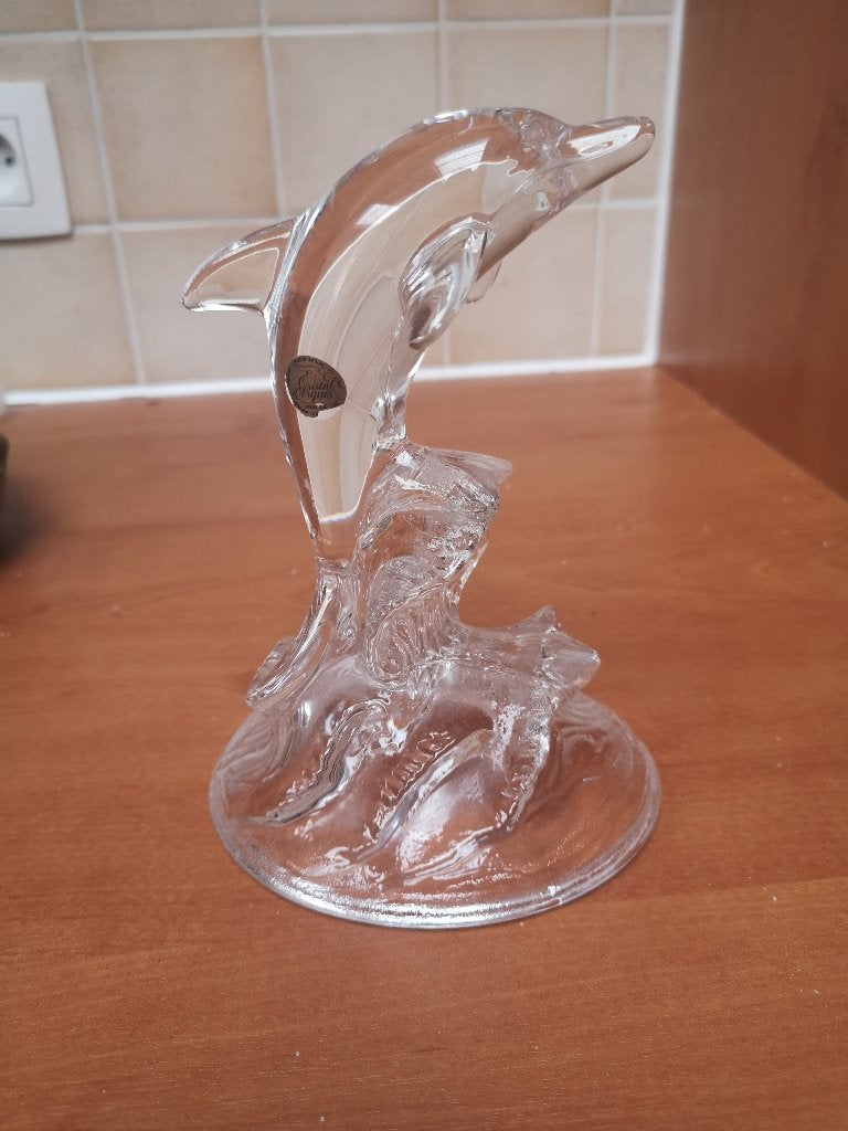 Dolfijn  in cristal d'arques, Antiek en Kunst, Antiek | Glaswerk en Kristal, Ophalen of Verzenden