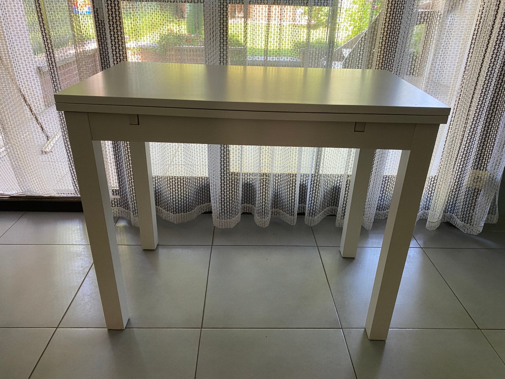 Table blanche Ikea extensible, Enlèvement, Utilisé