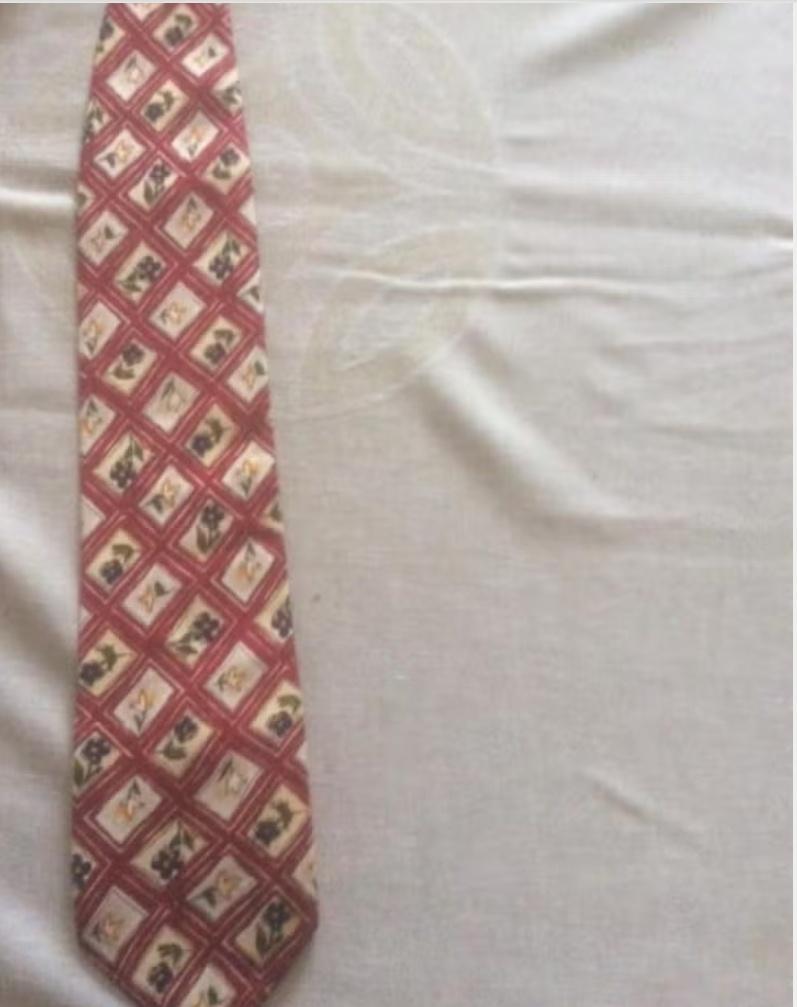 Stropdas, Ophalen of Verzenden, Zo goed als nieuw, Rood, Met patroon